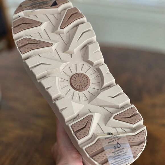 UGG Neumel High Weather Hybrid Birch White Pepper Leather Boots Women's 8 New LE - Picture 11 of 14